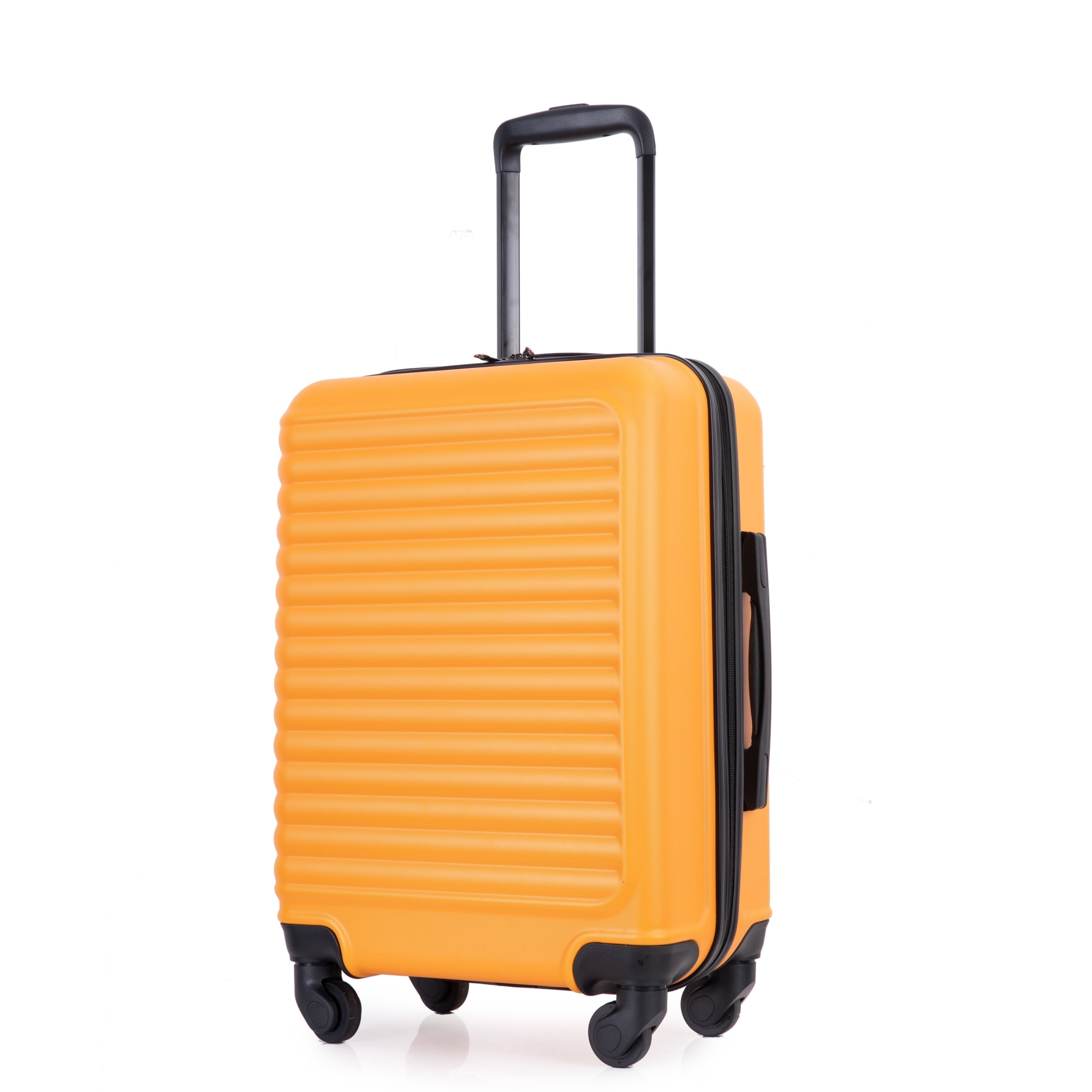 20" Carry on Luggage Lightweight Suitcase with Retractable Rubber
